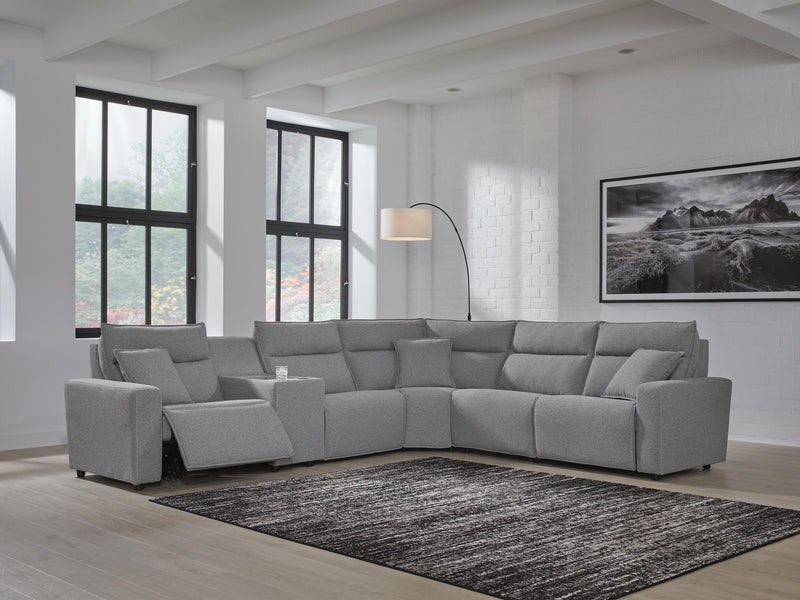 Seccional reclinable Modmax con consola