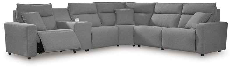 Seccional reclinable Modmax con consola