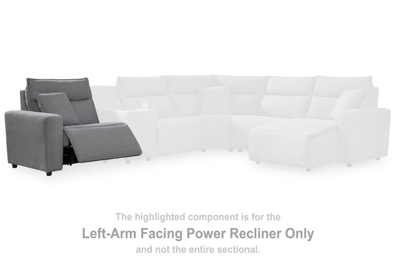 Seccional reclinable Modmax con consola de audio