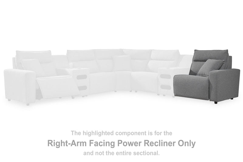 Seccional reclinable Modmax con consola de audio