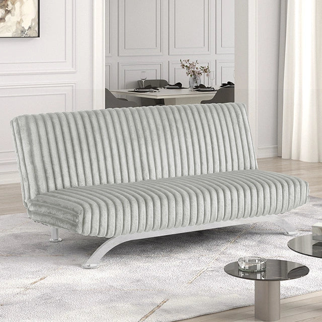 Villeneuve Sofá Cama Futón Negro, Rosa y Gris