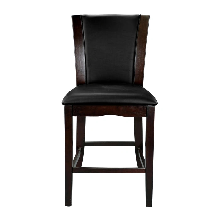 710-24 - Silla de altura de mostrador, vinilo bicapa marrón oscuro