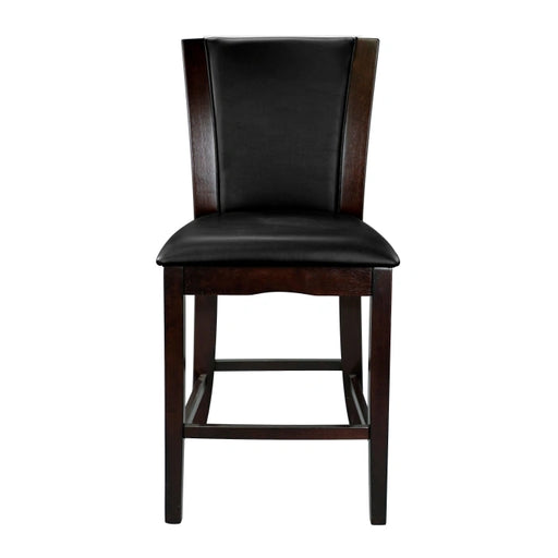 710-24 - Silla de altura de mostrador, vinilo bicapa marrón oscuro