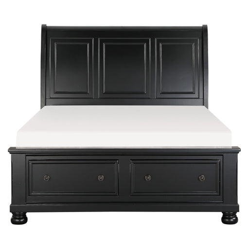 Laurelin Sleigh Platform Bed With Footboard Storage