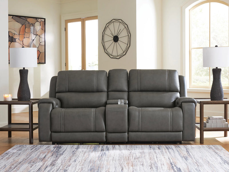 5Z - Sofá seccional reclinable eléctrico Pittson con consola