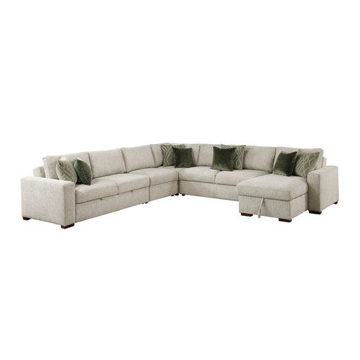 Isla 5-piece Sectional With Reversible Chaise And Pull-out Bed