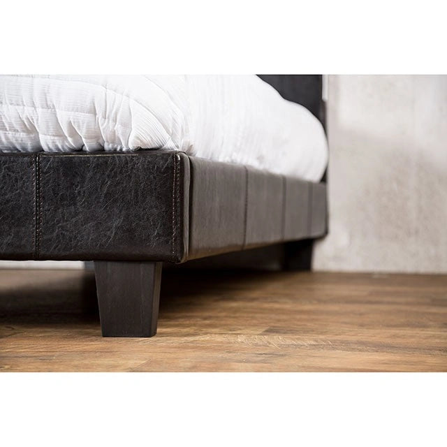 Evans E.King & Cal.King Bed باللون الإسبريسو والأبيض والجملي