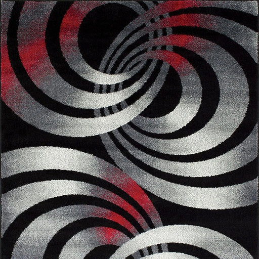 Alfombra de área Serang Gris/Roja de 5' X 7'