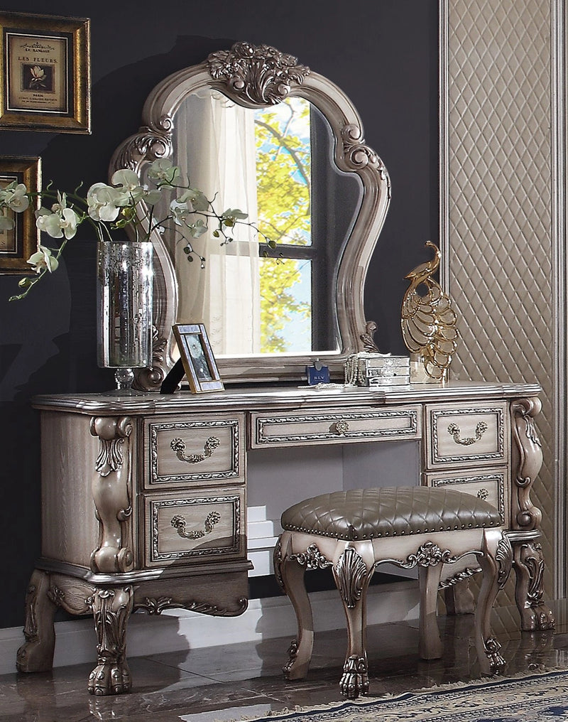 Tocador Dresden vintage blanco hueso
