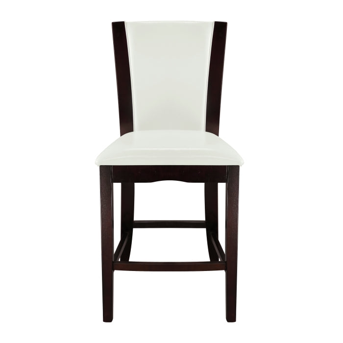 710-24W - Silla de altura de mostrador, vinilo bi-cast blanco