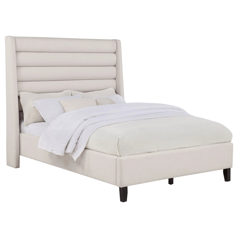 Leslie Upholstered Wingback Platform Bed