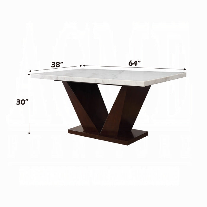 Mesa de comedor Forbes con tablero de mármol