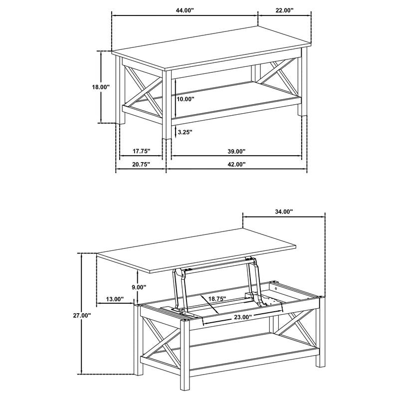 Juego de mesa de centro elevable Skyview