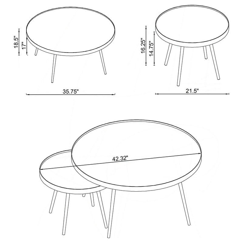 Mesa de centro apilable Kaelyn