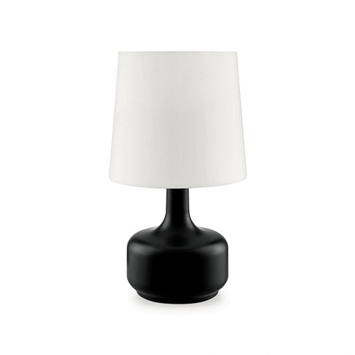 Lámpara de mesa Farah Black de 17" de altura, color negro mate