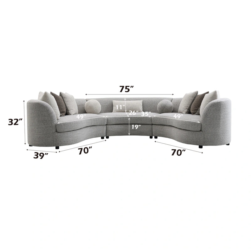Sectional Sofa w/9 Pillows