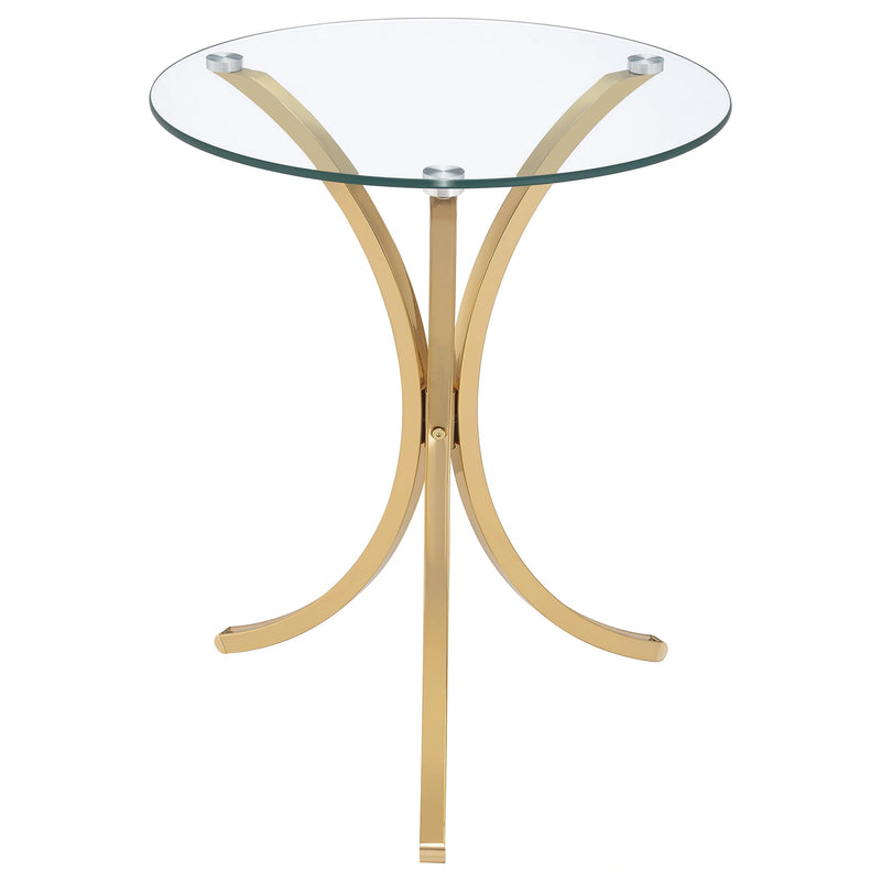 Eloise Round Glass Top Side Table