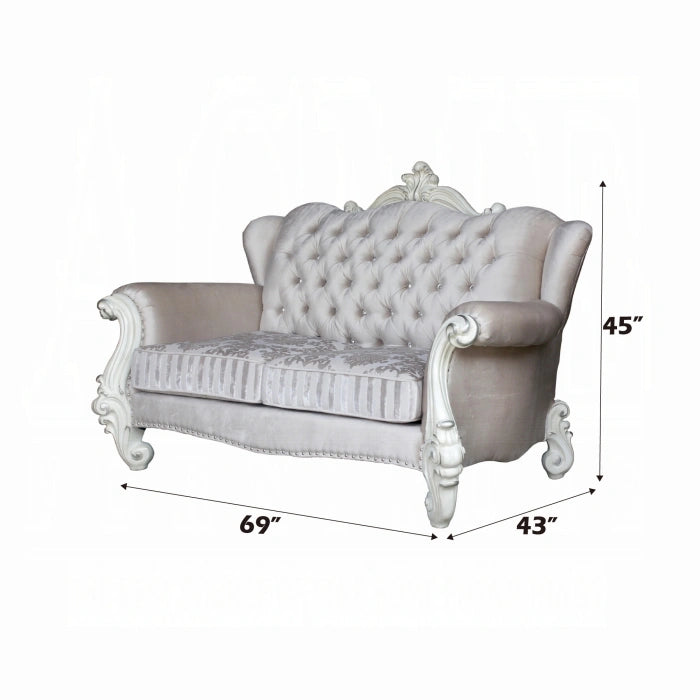 Sofá biplaza Versalles con almohadas