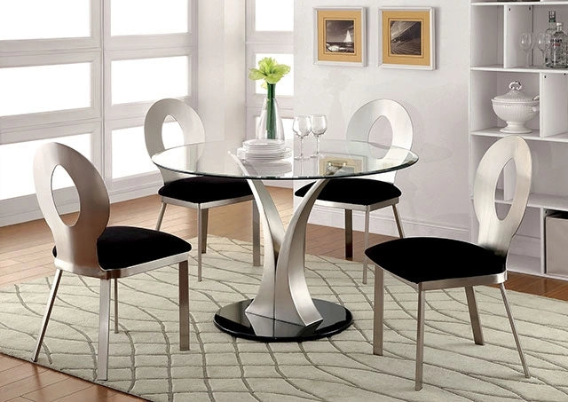 VALO Silla lateral plateada/negra (2/CTN)