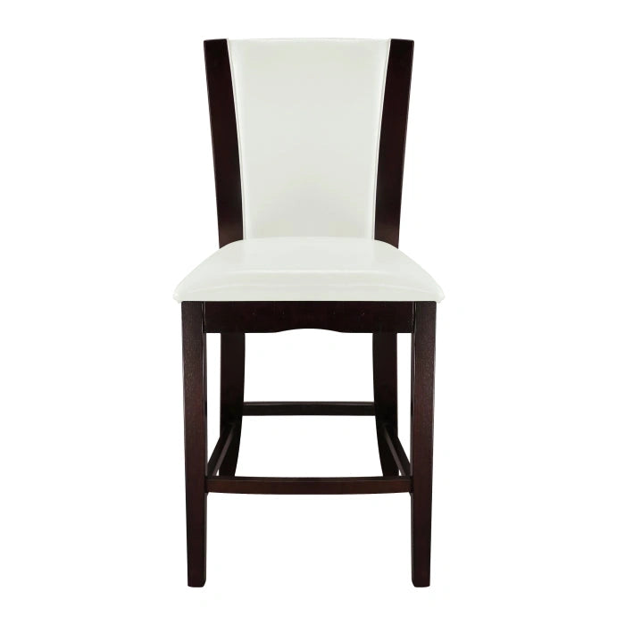 710-24W - Silla de altura de mostrador, vinilo bi-cast blanco