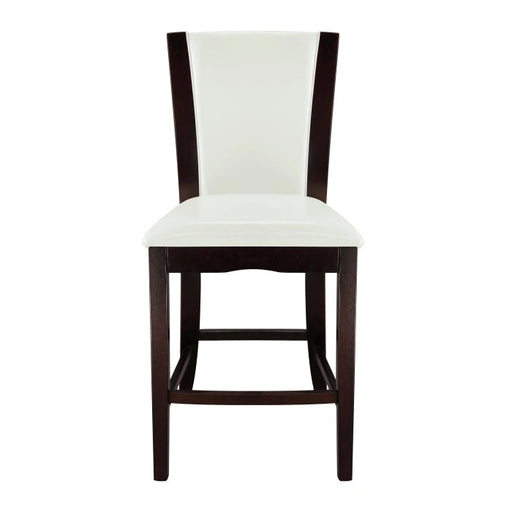 710-24W - Silla de altura de mostrador, vinilo bi-cast blanco