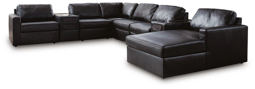 Seccional Modmax II con Chaise y Consolas de Audio