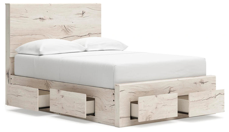Cama Lawroy con almacenamiento en el panel
