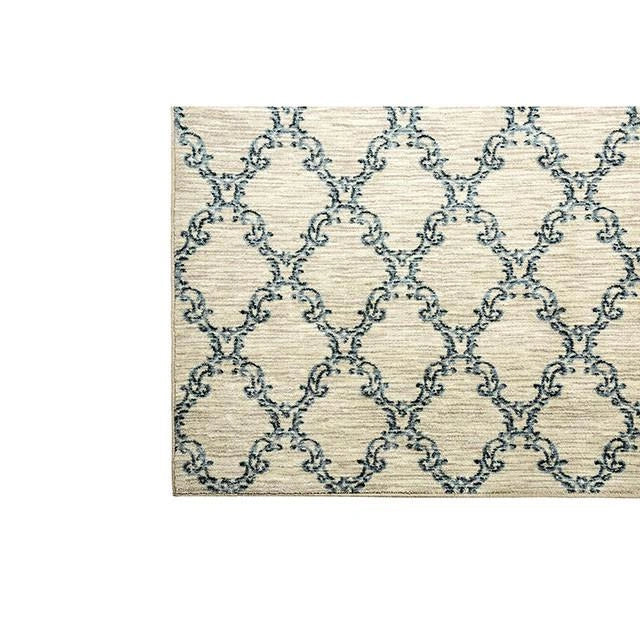 سجادة أكاثوس بلون رمادي فاتح/أزرق مقاس صغير ومتوسط 5' × 8'