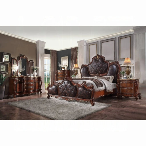 Cama Queen Picardy PU y Cerezo Roble