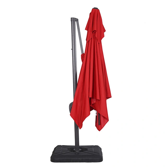 Sombrilla cuadrada Hero de 10 pies con doble techo + base grande de 37"