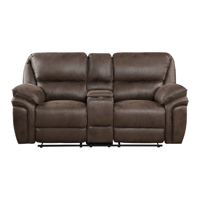 8517BRW-2 - Sofá biplaza reclinable con consola central