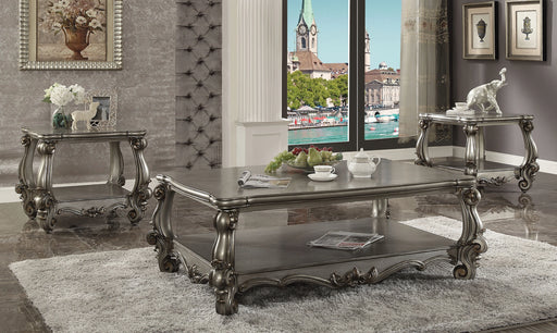 Mesa de centro Versalles de platino antiguo