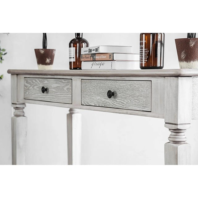 Mesa auxiliar Joliet de color blanco antiguo