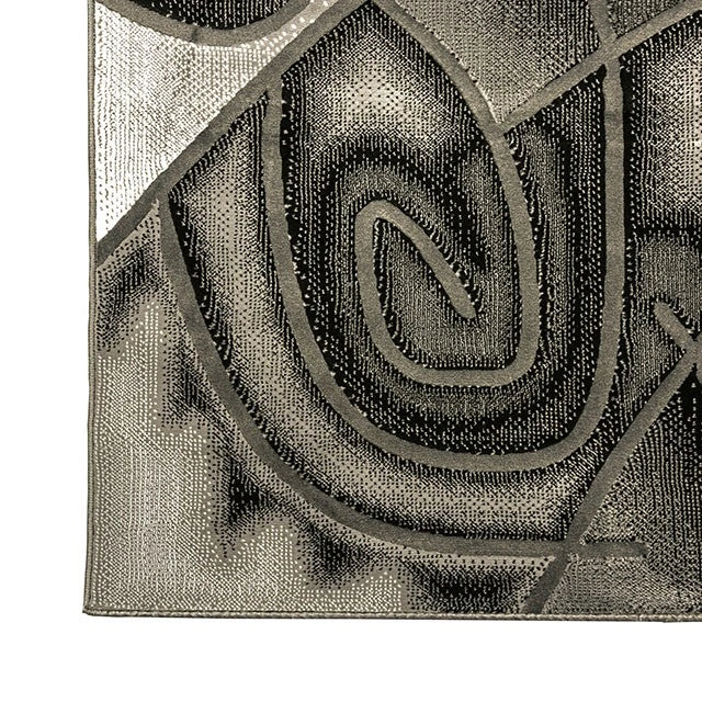 Alfombra de área Sivas Blanco y Negro