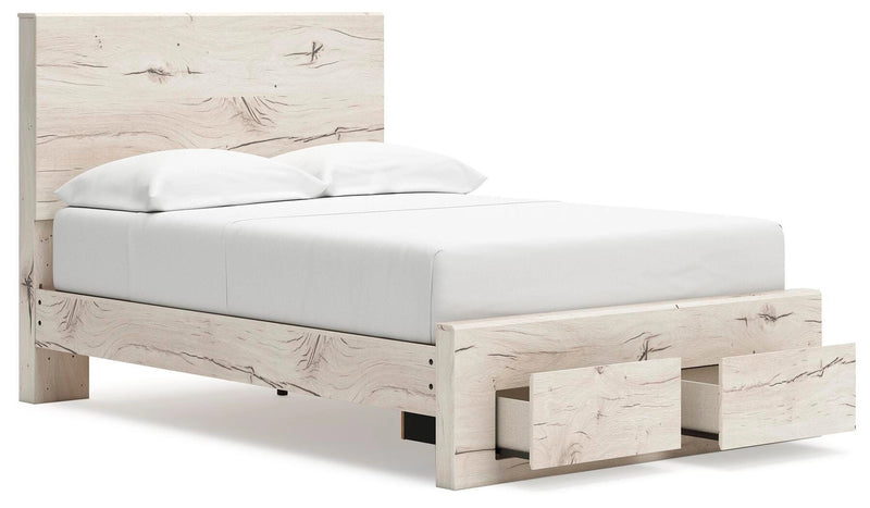 Cama Lawroy con almacenamiento en el panel