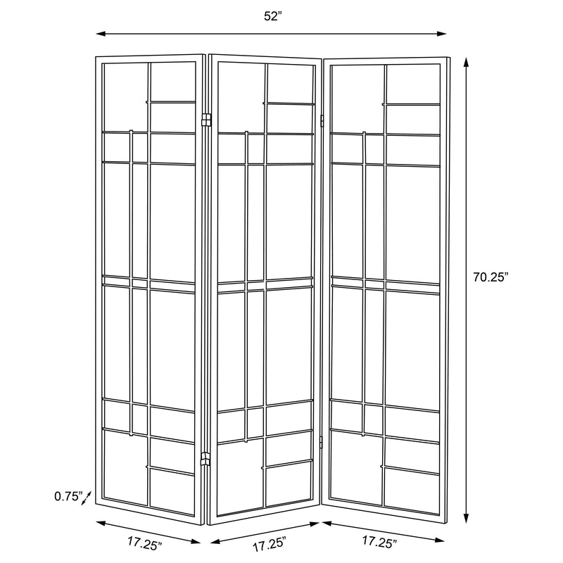 Divisor de ambientes de tres paneles Katerina