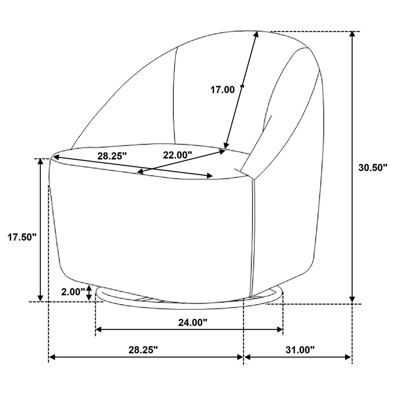 Sillón decorativo Leon Swivel