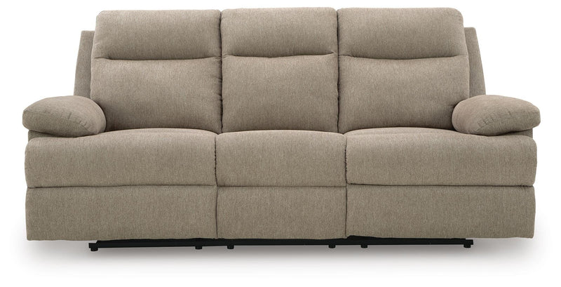 Sofá reclinable de desplazamiento lateral con mesa abatible