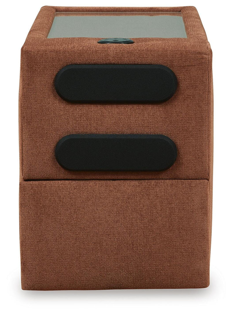 أريكة مقطعية متوازنة من مودماكس مع وحدات تحكم صوتية وتخزين