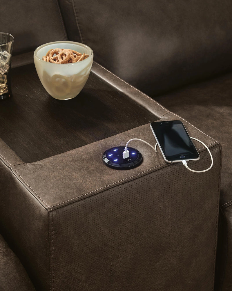 ModZ Power Reclining Sectional with Audio Console