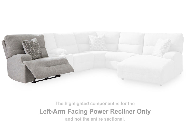 Seccional reclinable eléctrico Acklen Place con chaise