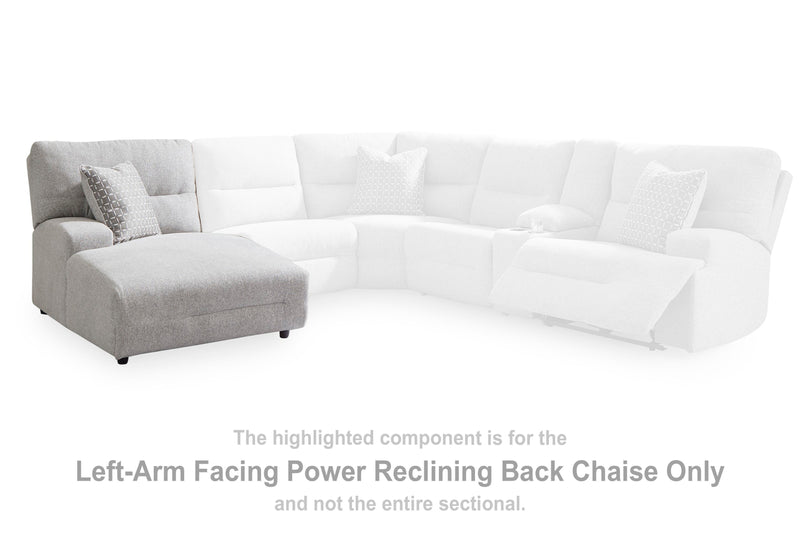 Seccional reclinable eléctrico Acklen Place con chaise