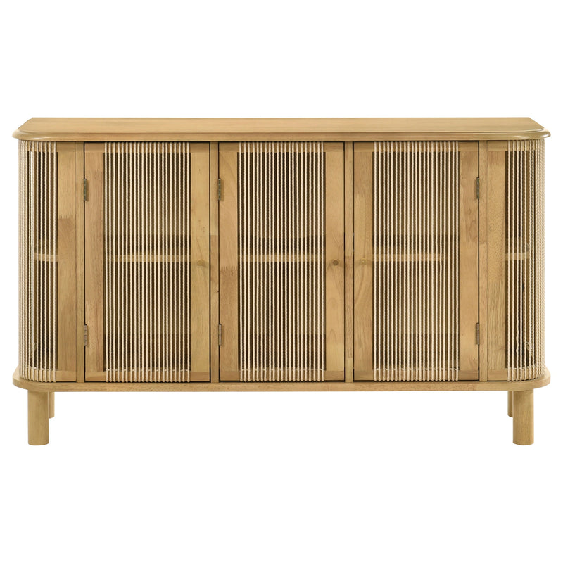 Ervine 3-Door Rope Panel Accent Cabinet