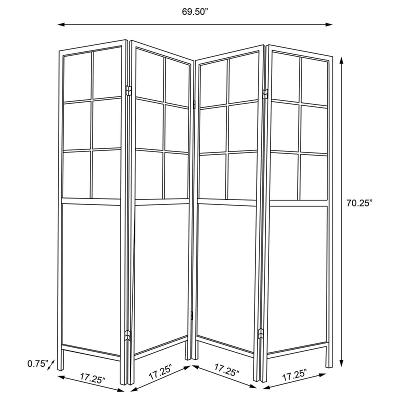 Divisor de ambientes de cuatro paneles Edwards