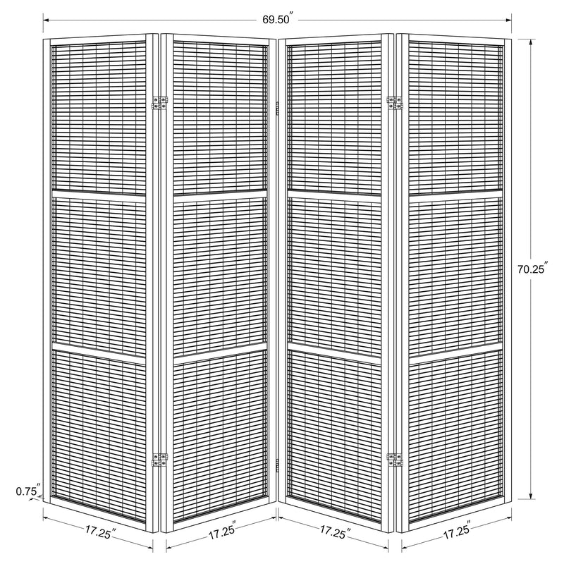 Divisor de ambientes de cuatro paneles Browning
