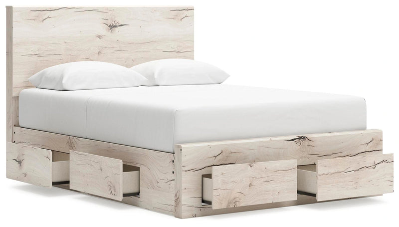 Cama Lawroy con almacenamiento en el panel