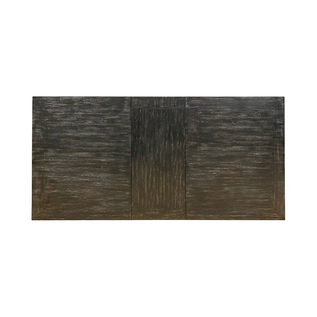 Juego de mesa de comedor Sania de 7 piezas, negro antiguo