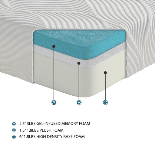 Altair 10" Gel-infused Memory Foam Mattress Display Cube