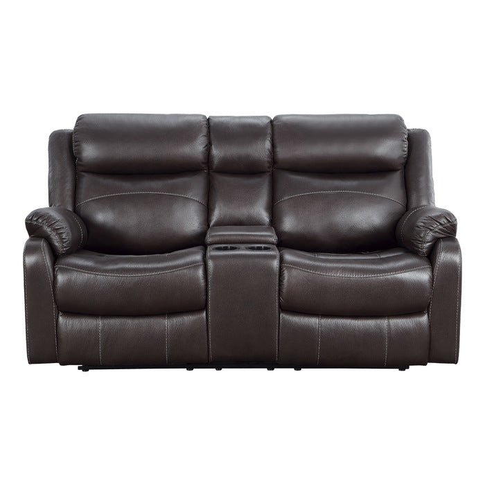 9990DB-2 - Sofá biplaza reclinable doble plano con consola central