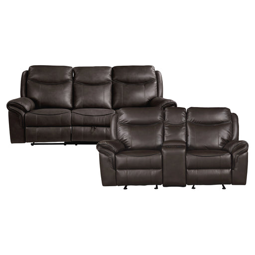 Aram 2PC SET: Sofa, LOVE (8206BRW)